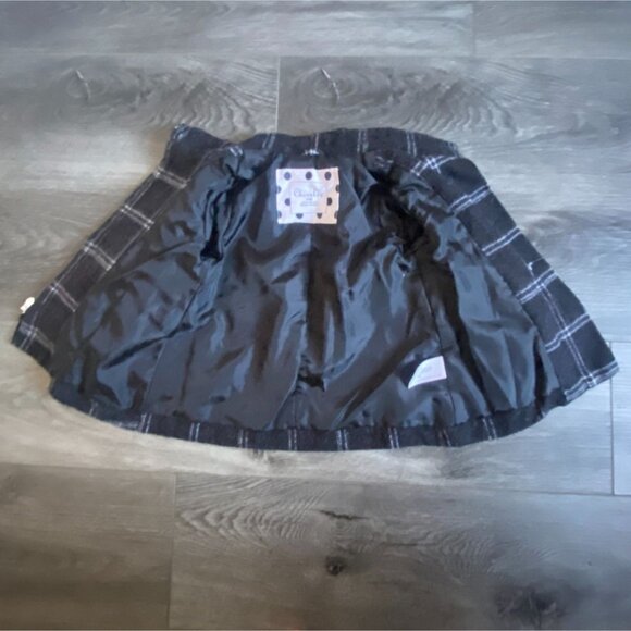 Cherokee Girls Plaid Peacoat Style Coat-Black/White-Size 18M-GUC - Picture 6 of 7